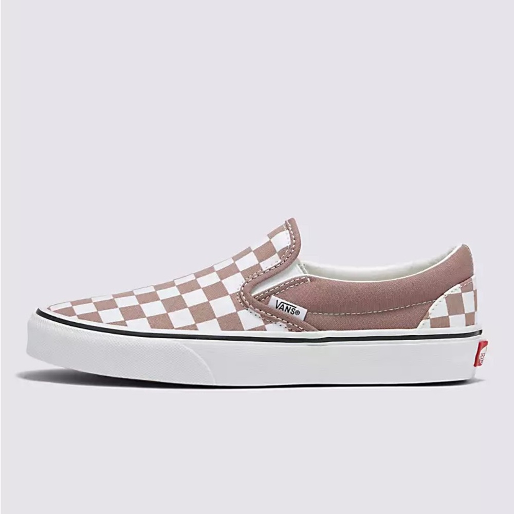 Vans Checkered Slip Ons in Ethereal/True White